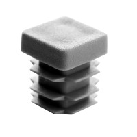 Заглушка для трубы 15x15 плоская серая