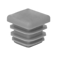 Заглушка для трубы 20x20 плоская серая