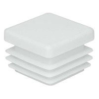 Заглушка для труби 25x25 плоска біла