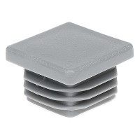 Заглушка для трубы 30x30 плоская серая